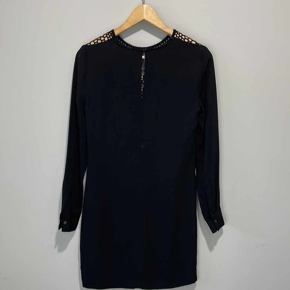 NWT A.L.C. Night Out Crochet Yoke black Dress size 0 cocktail night out - Picture 4 of 13